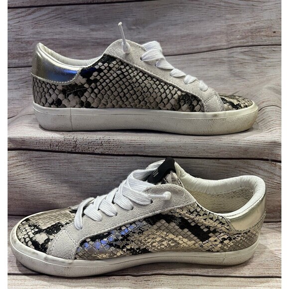 Steve Madden womens philosophy gold snake Star sneakers Size 7 - Picture 2 of 8